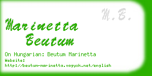 marinetta beutum business card